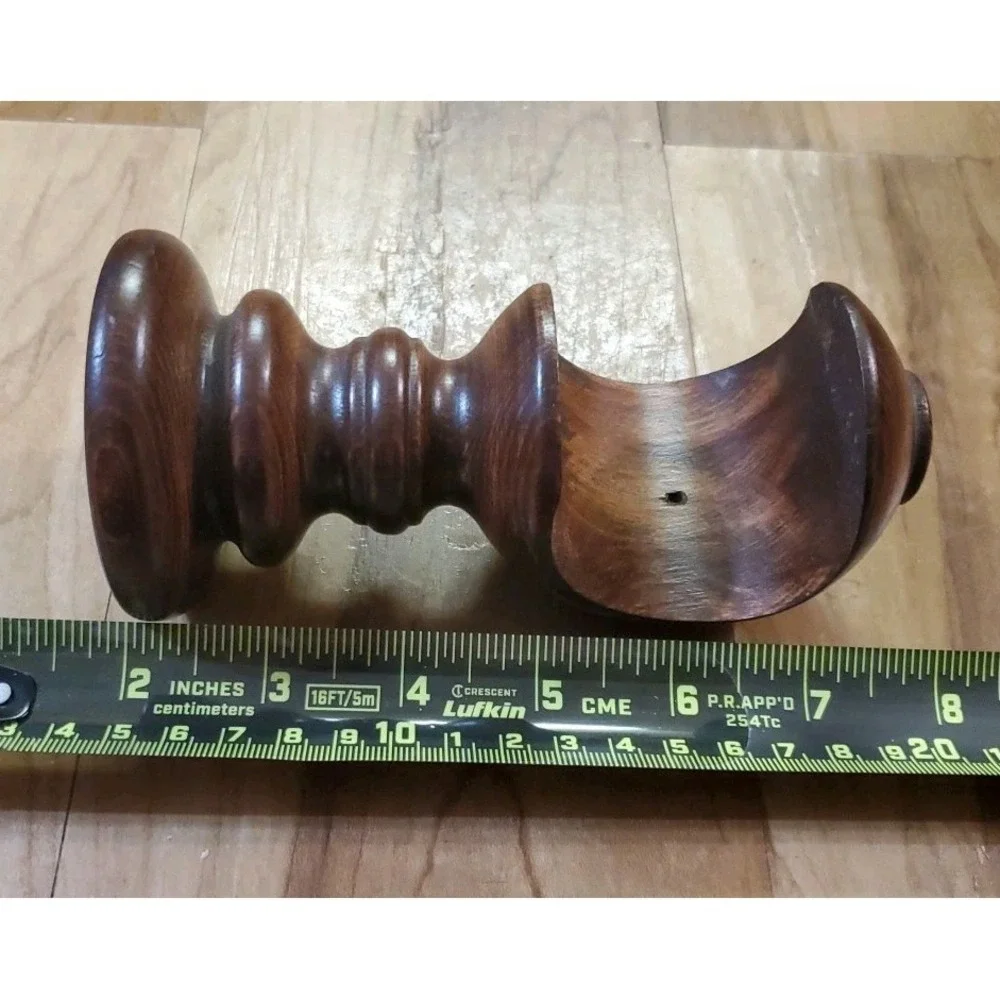 2 Curtain Rod Bracket Wooden Rod Brackets Drapery‎ Curtain Single Bracket